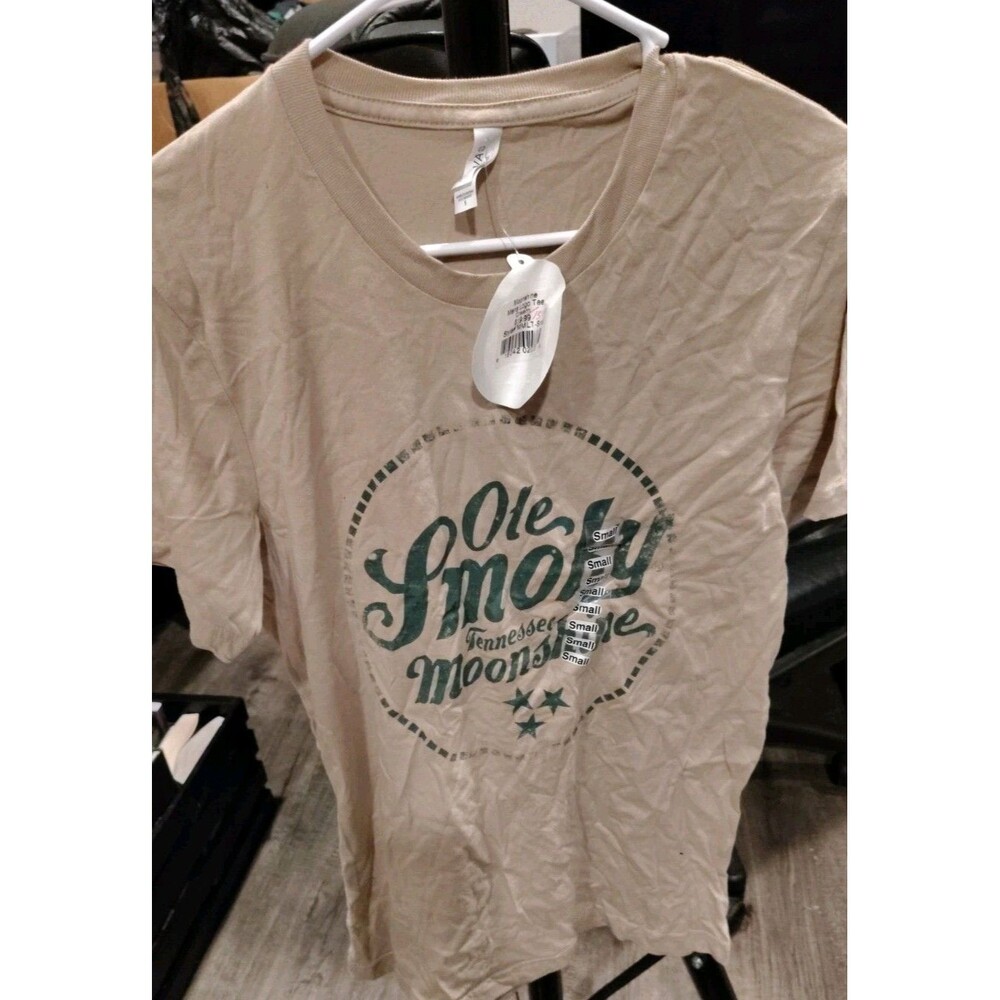 Bella + Canvas Ole Smoky Moonshine Graphic T-Shirt Cream Men's Small